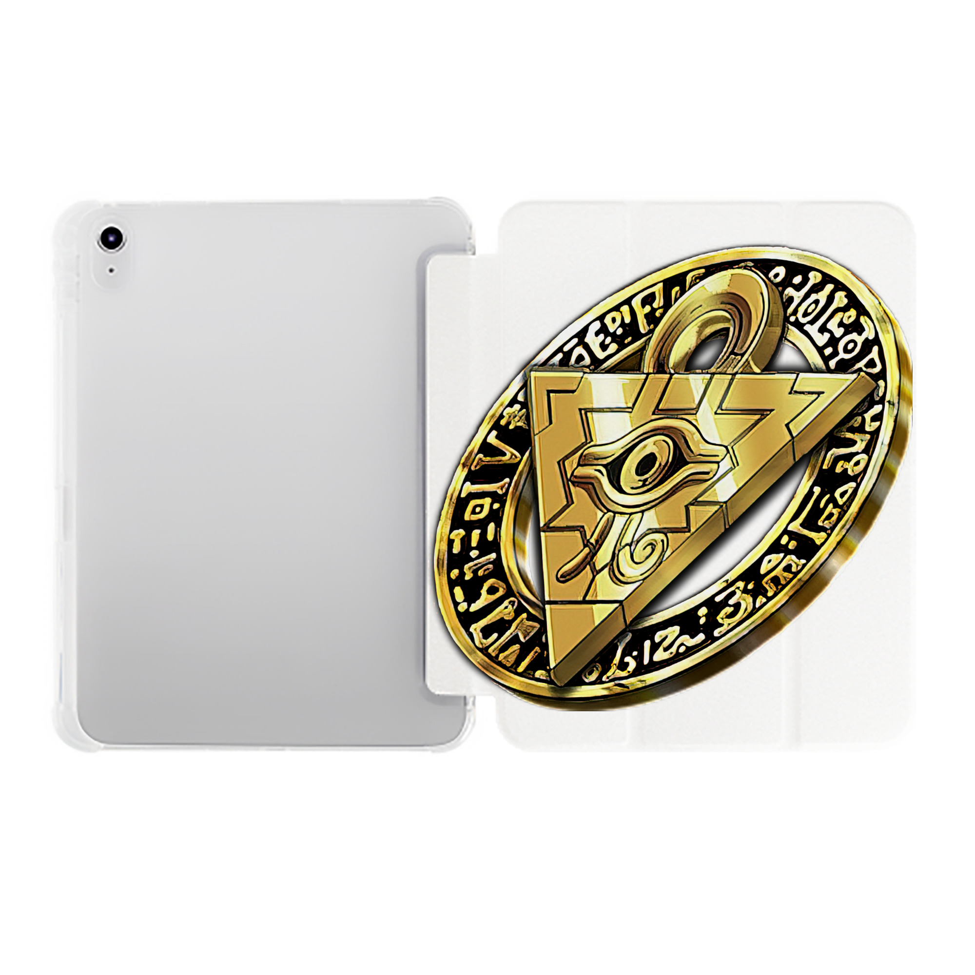 （画像用） 遊☆戯☆王 Yu-Gi-Oh! IPad ケース ペン収納付き 三つ折りスタンド PUレザー×シリコン 対応機種9.5/10.5/10.9インチ